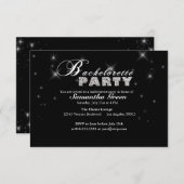Uitnodiging van de sparkly Glitter Bachelorette (Voorkant / Achterkant)