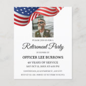 Uitnodiging van de speciale militaire aftredingspa flyer (Voorkant)