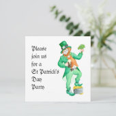 Uitnodiging van de St Patrick's Day Party (Staand voorkant)
