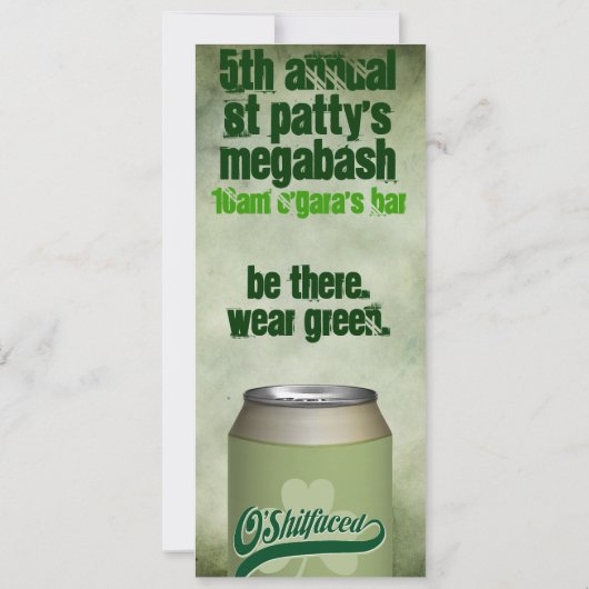 Uitnodiging van de St Patrick's Day Party (Achterkant)