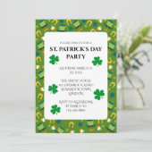 Uitnodiging van de St Patrick's Day Party (Staand voorkant)