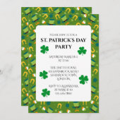 Uitnodiging van de St Patrick's Day Party (Voorkant / Achterkant)