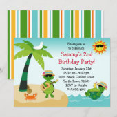 Uitnodiging van de stratenpartij van Turtle Beach (Voorkant / Achterkant)