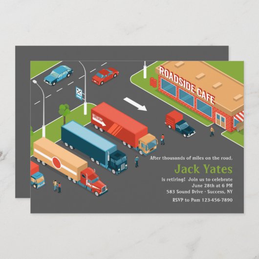 Uitnodiging van de stuurprogrammapartij voor vrach (Voorkant / Achterkant)