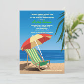 Uitnodiging van de sunbathing Time Retirement Part (Staand voorkant)