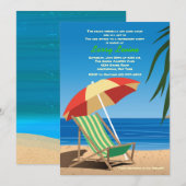 Uitnodiging van de sunbathing Time Retirement Part (Voorkant / Achterkant)