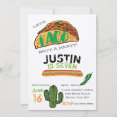 uitnodiging van de Taco Party (Voorkant)