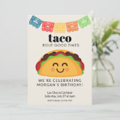 uitnodiging van de Taco Party (Staand voorkant)