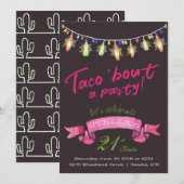 uitnodiging van de Taco Party (Voorkant / Achterkant)