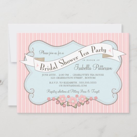 Uitnodiging van de Tea-partij bij het Vrijgezelle (Voorkant)