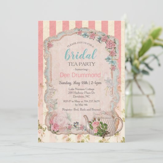  uitnodiging van de Tea Partij van de Vrijgezellen (Staand voorkant)