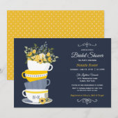 Uitnodiging van de Tea-partij vrijgezellenfeest |  (Voorkant / Achterkant)