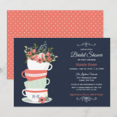 Uitnodiging van de Tea-partij vrijgezellenfeest |  (Voorkant / Achterkant)