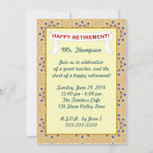 Uitnodiging van de Teacher Retirement Persoonlijke (Achterkant)
