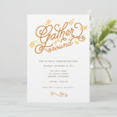 Uitnodiging van de Thanksgiving (Staand voorkant)