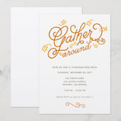 Uitnodiging van de Thanksgiving (Voorkant / Achterkant)