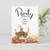 uitnodiging van de Thanksgiving (Staand voorkant)