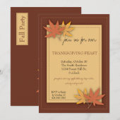 Uitnodiging van de Thanksgiving (Voorkant / Achterkant)