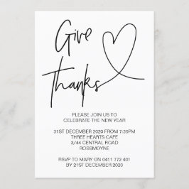 Uitnodiging van de Thanksgiving Bedankt uit te nod