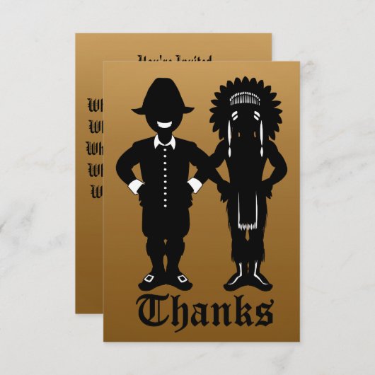 Uitnodiging van de Thanksgiving Gepersonaliseerde (Voorkant / Achterkant)