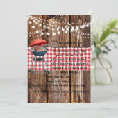 Uitnodiging van de themapartij BBQ (Staand voorkant)