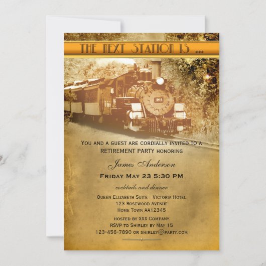 Uitnodiging van de treindienst (Voorkant)