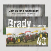 Uitnodiging van de trekker: Barn wood & tractors (Voorkant / Achterkant)