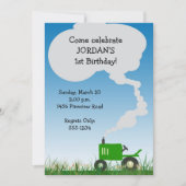 Uitnodiging van de trekker: Green Tractor (Voorkant)