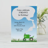 Uitnodiging van de trekker: Green Tractor (Staand voorkant)