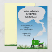 Uitnodiging van de trekker: Green Tractor (Voorkant / Achterkant)