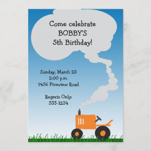 Uitnodiging van de trekker: Oranje tractor