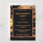 Uitnodiging van de Tropcial Sunset Beach Engagemen (Voorkant)