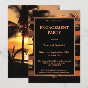 Uitnodiging van de Tropcial Sunset Beach Engagemen