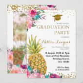 Uitnodiging van de Tropische ananastheekarakter (Voorkant / Achterkant)