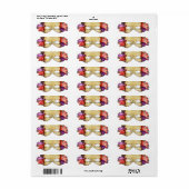 Uitnodiging van de Tropische Floral Masquerade Mas Etiket (Full Sheet)