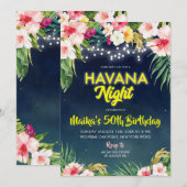 Uitnodiging van de Tropische Havana-partij (Voorkant / Achterkant)