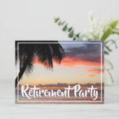 Uitnodiging van de Tropische Island Retirement Par (Staand voorkant)