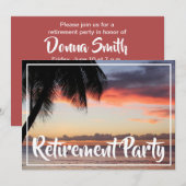 Uitnodiging van de Tropische Island Retirement Par (Voorkant / Achterkant)