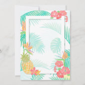 Uitnodiging van de Tropische Luau Aloha Engagement (Achterkant)