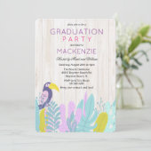 Uitnodiging van de Tropische Luau Graduation Party (Staand voorkant)