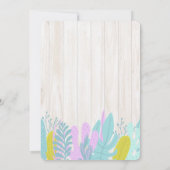 Uitnodiging van de Tropische Luau Graduation Party (Achterkant)