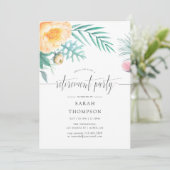 Uitnodiging van de Tropische Munt Floral Retiremen (Staand voorkant)