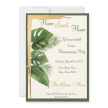 Uitnodiging van de Tropische Palm Housewarming Par