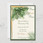 Uitnodiging van de Tropische Palm Housewarming Par (Voorkant)