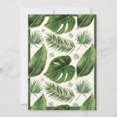 Uitnodiging van de Tropische Palm Housewarming Par (Achterkant)