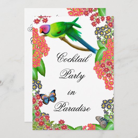 Uitnodiging van de Tropische Partij (Voorkant / Achterkant)