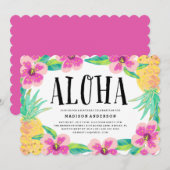 Uitnodiging van de Tropische partij Aloha (Voorkant / Achterkant)