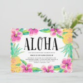 Uitnodiging van de Tropische partij Aloha (Staand voorkant)