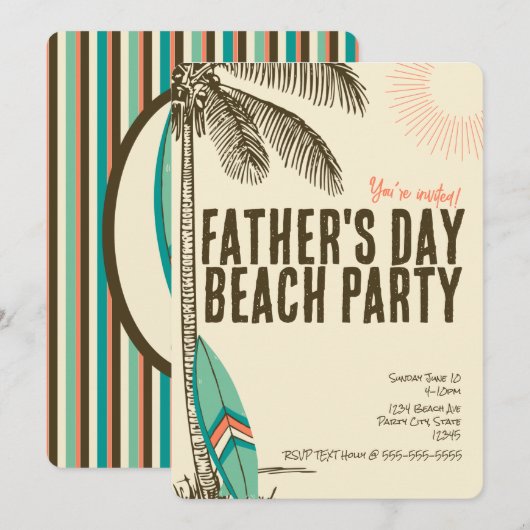 Uitnodiging van de Tropische Partij van de Vaderda (Voorkant / Achterkant)