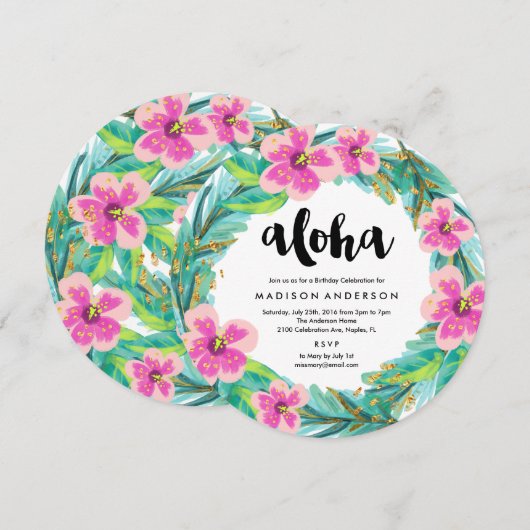 Uitnodiging van de Tropische partij Wreater (Voorkant / Achterkant)